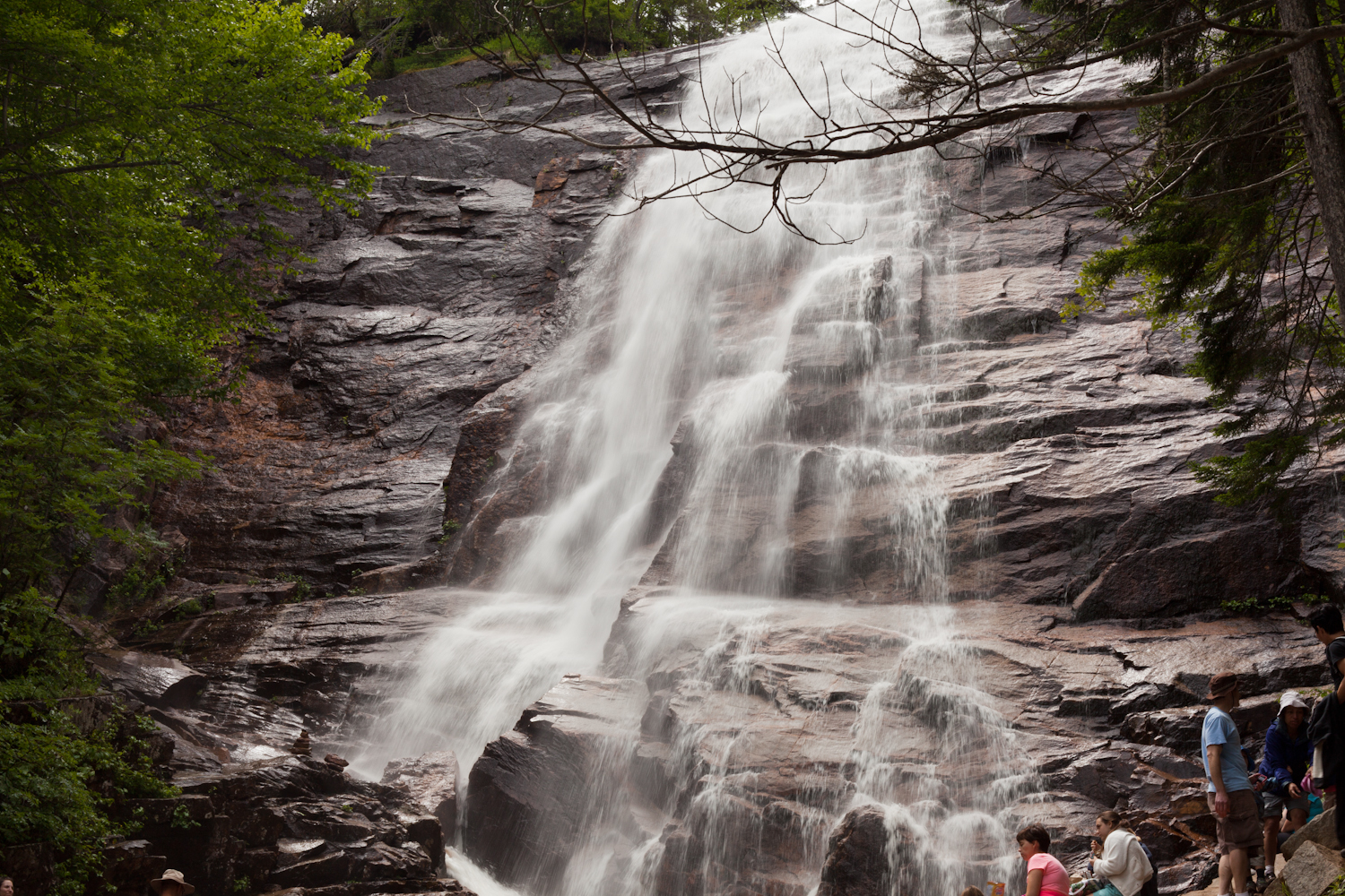 Arethusa Falls waterfall view
