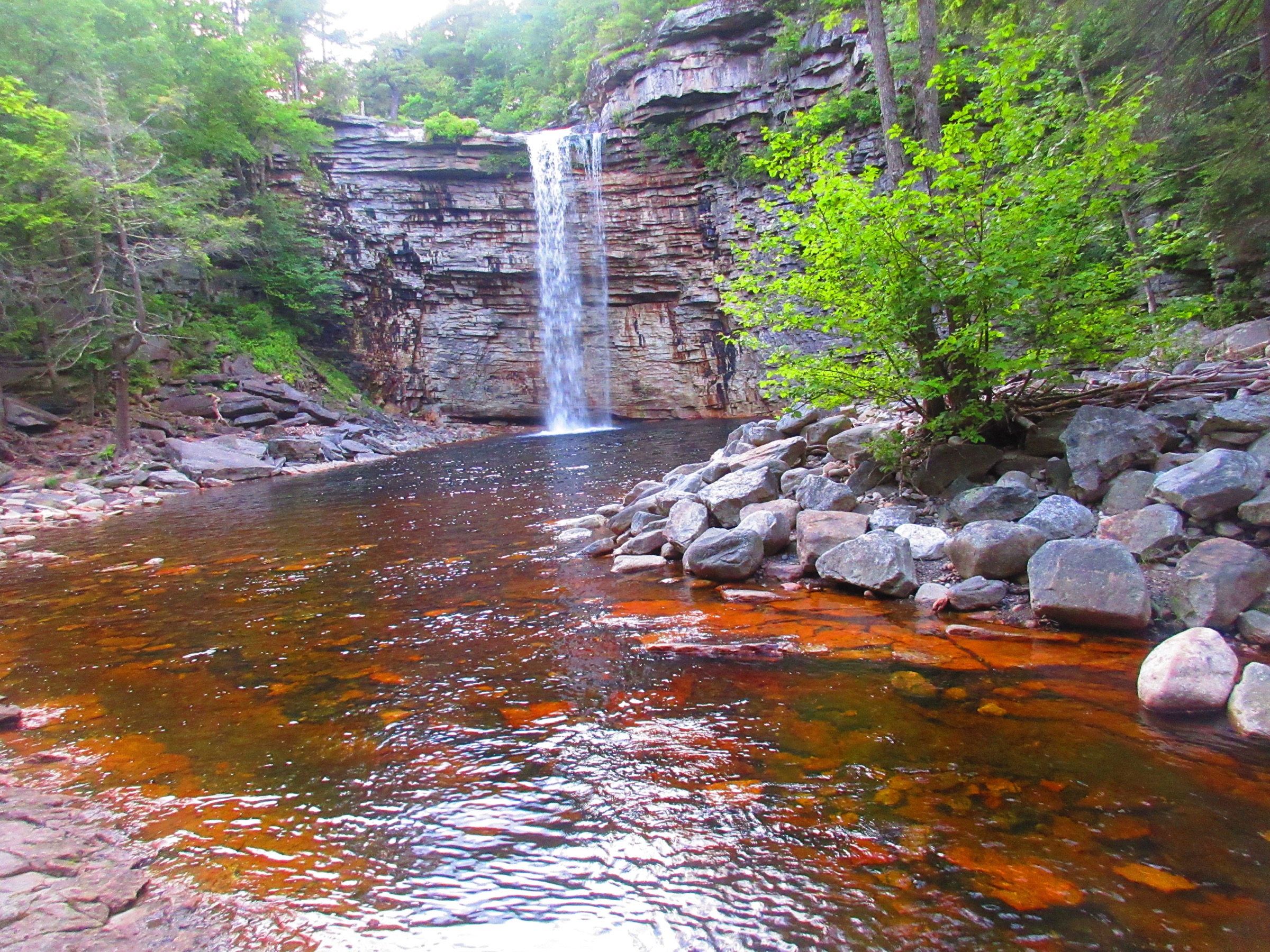 Awosting Falls in spring or higher-flow season