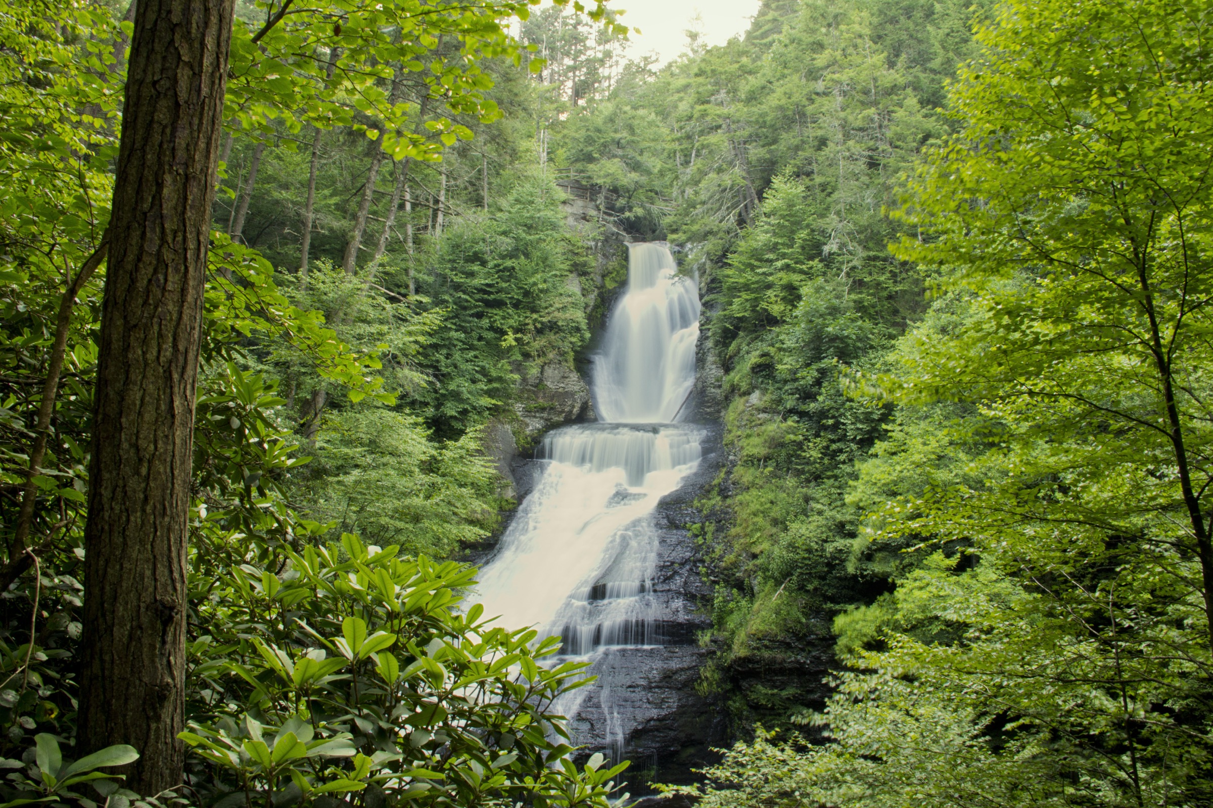 Dingmans Falls waterfall near Delaware Township, Pennsylvania