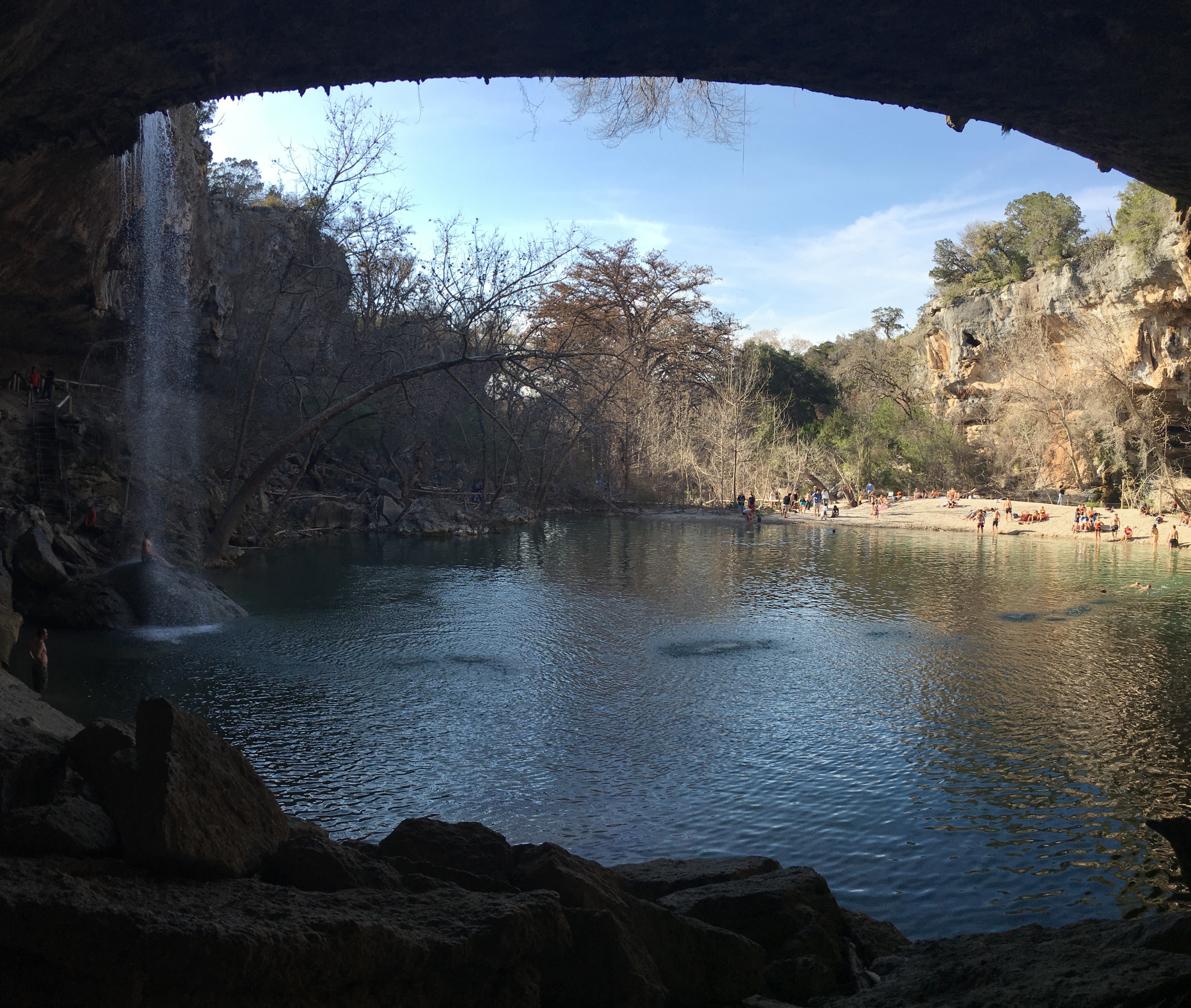Hamilton Pool Preserve in winter or off-season conditions