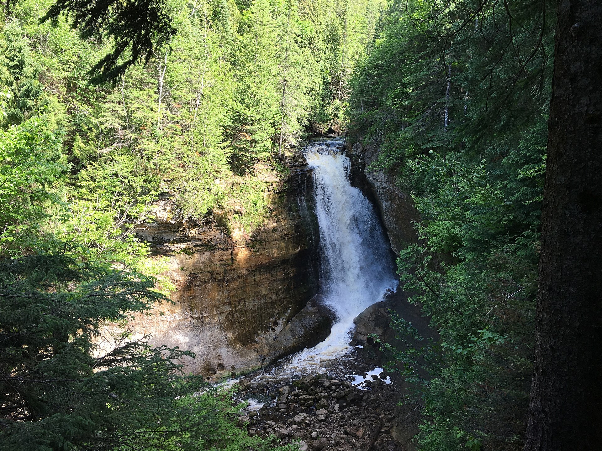 Miners Falls waterfall view