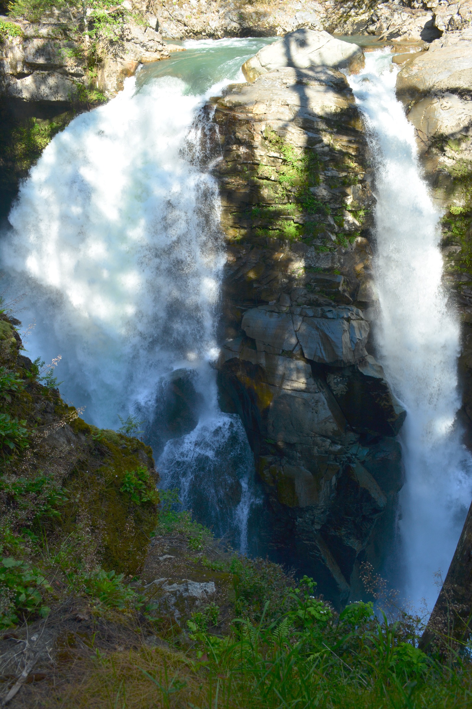 Nooksack Falls in spring or higher-flow season