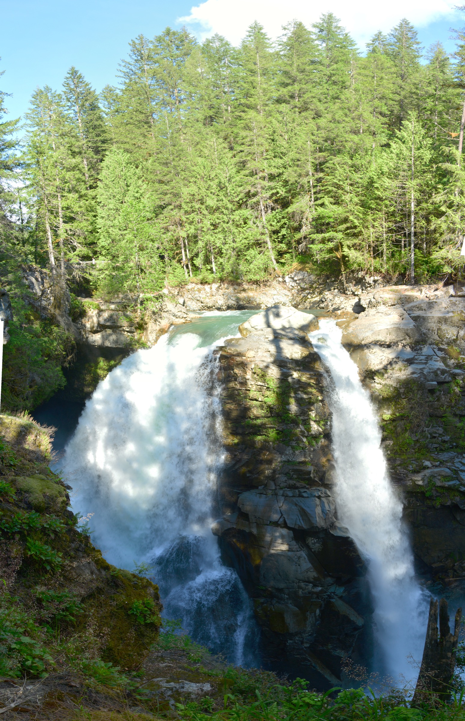 Nooksack Falls in winter or off-season conditions