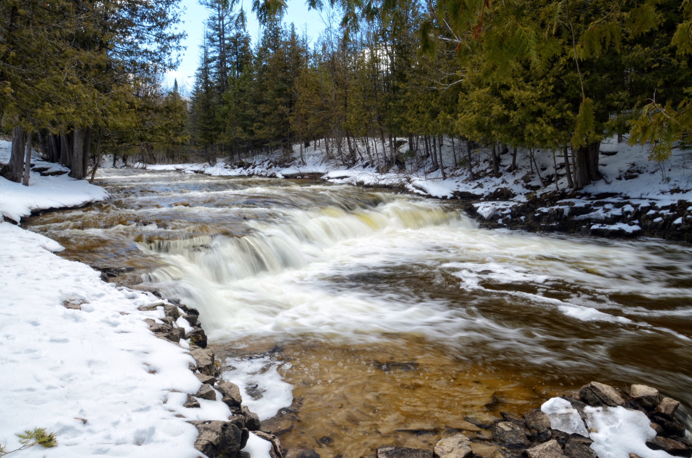 Ocqueoc Falls waterfall near Ocqueoc Township, Michigan