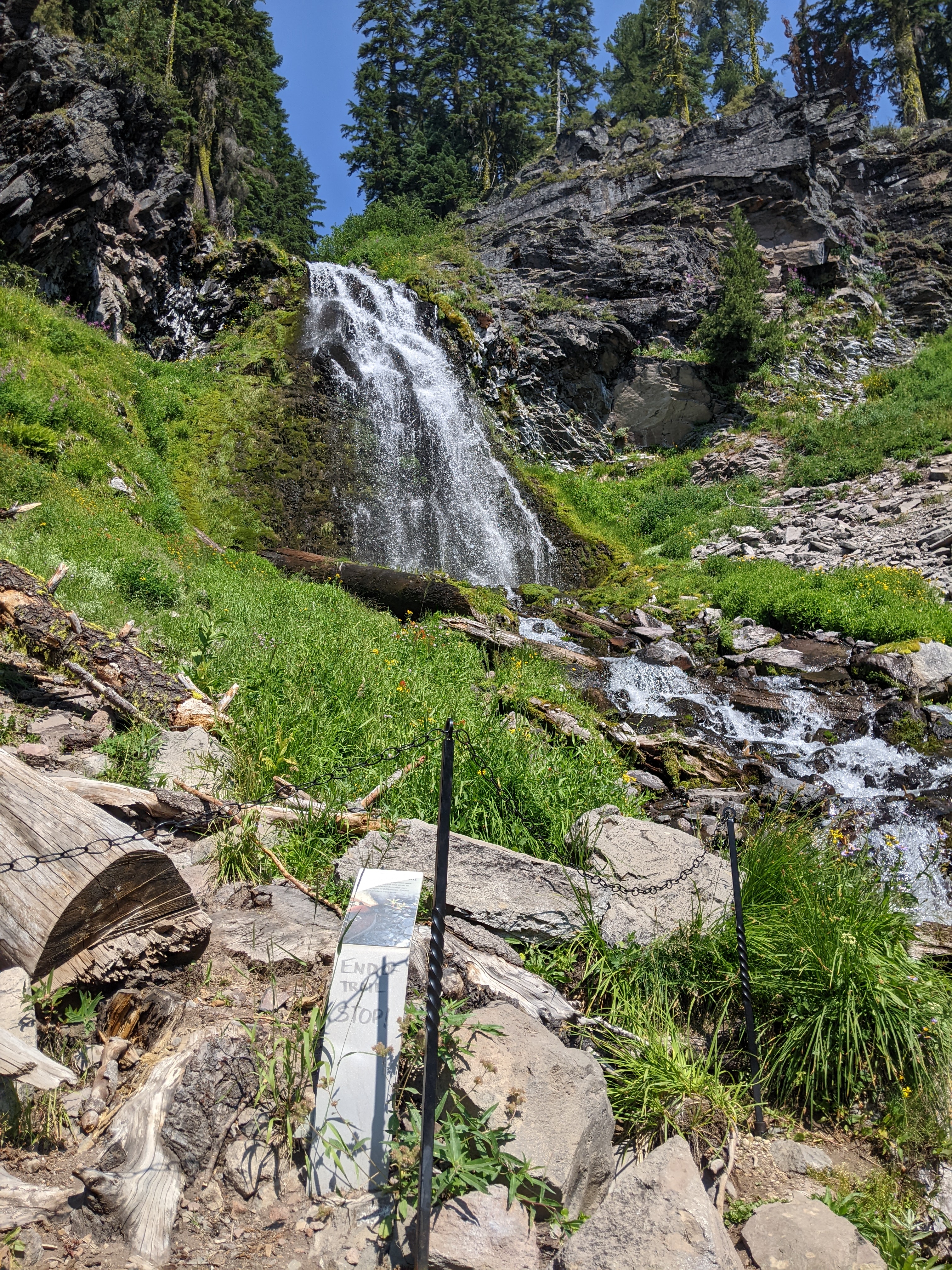 Plaikni Falls in summer or green-season visit