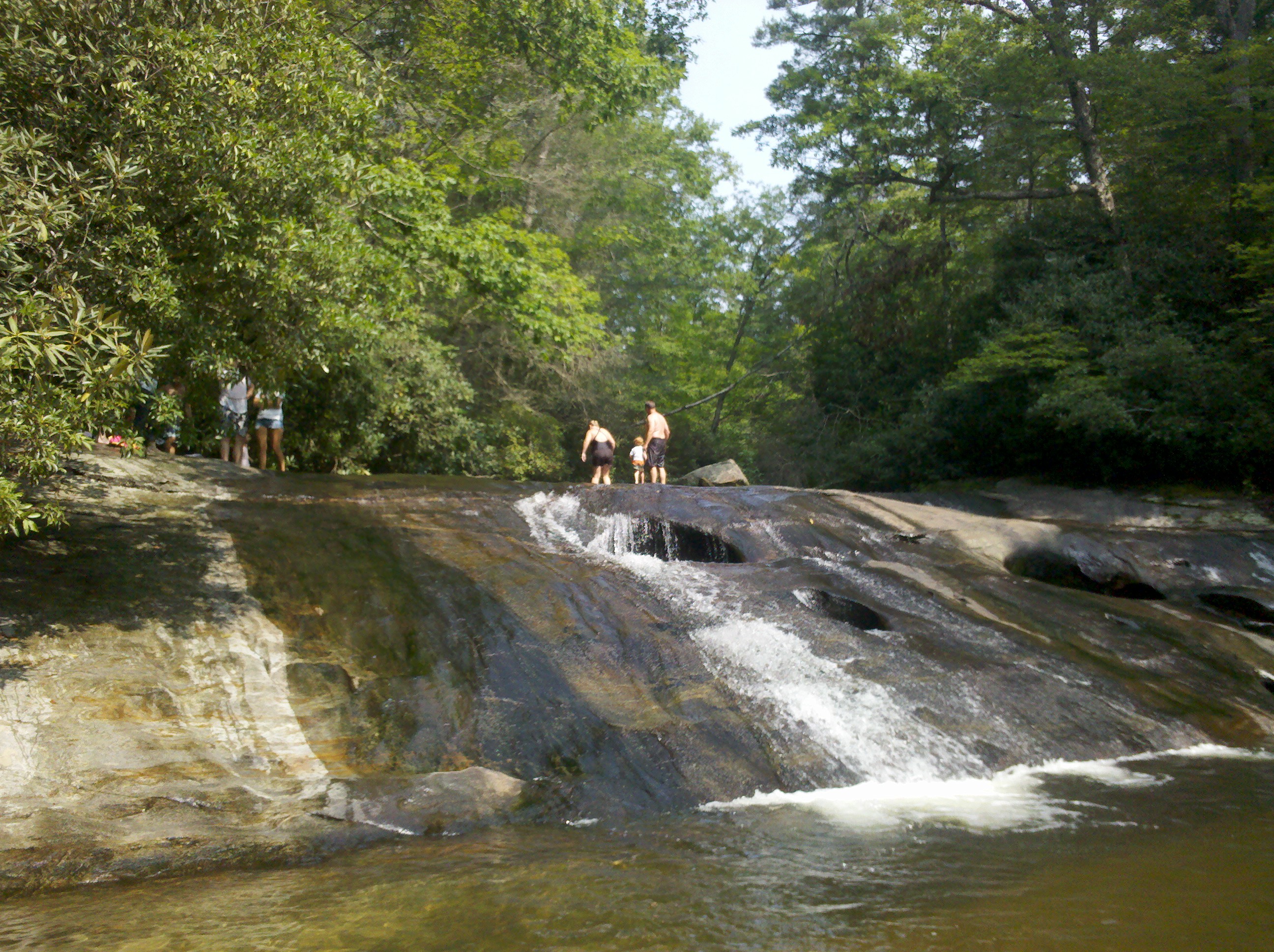 Sliding Rock waterfall view