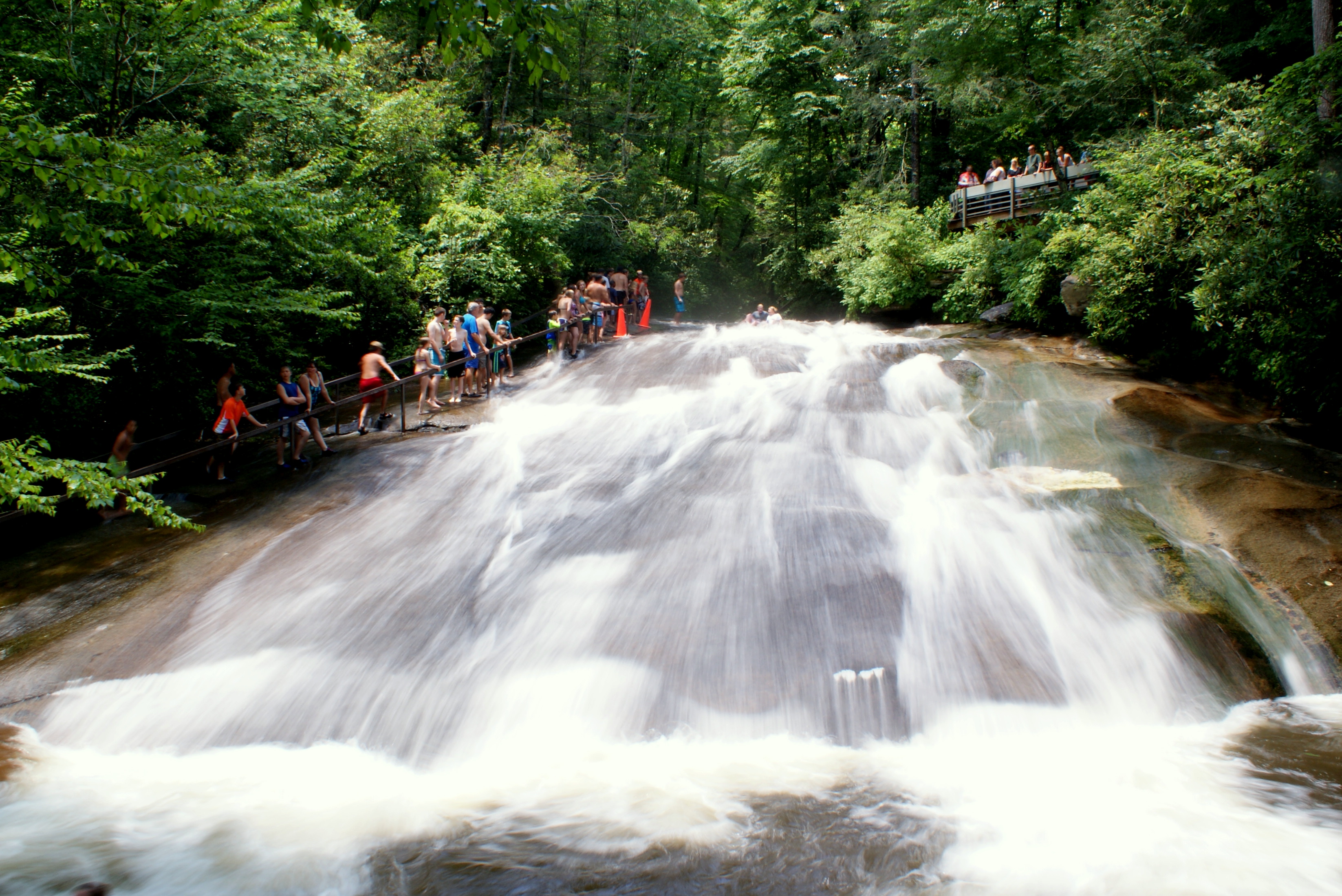 Sliding Rock in fall or cool-weather visit