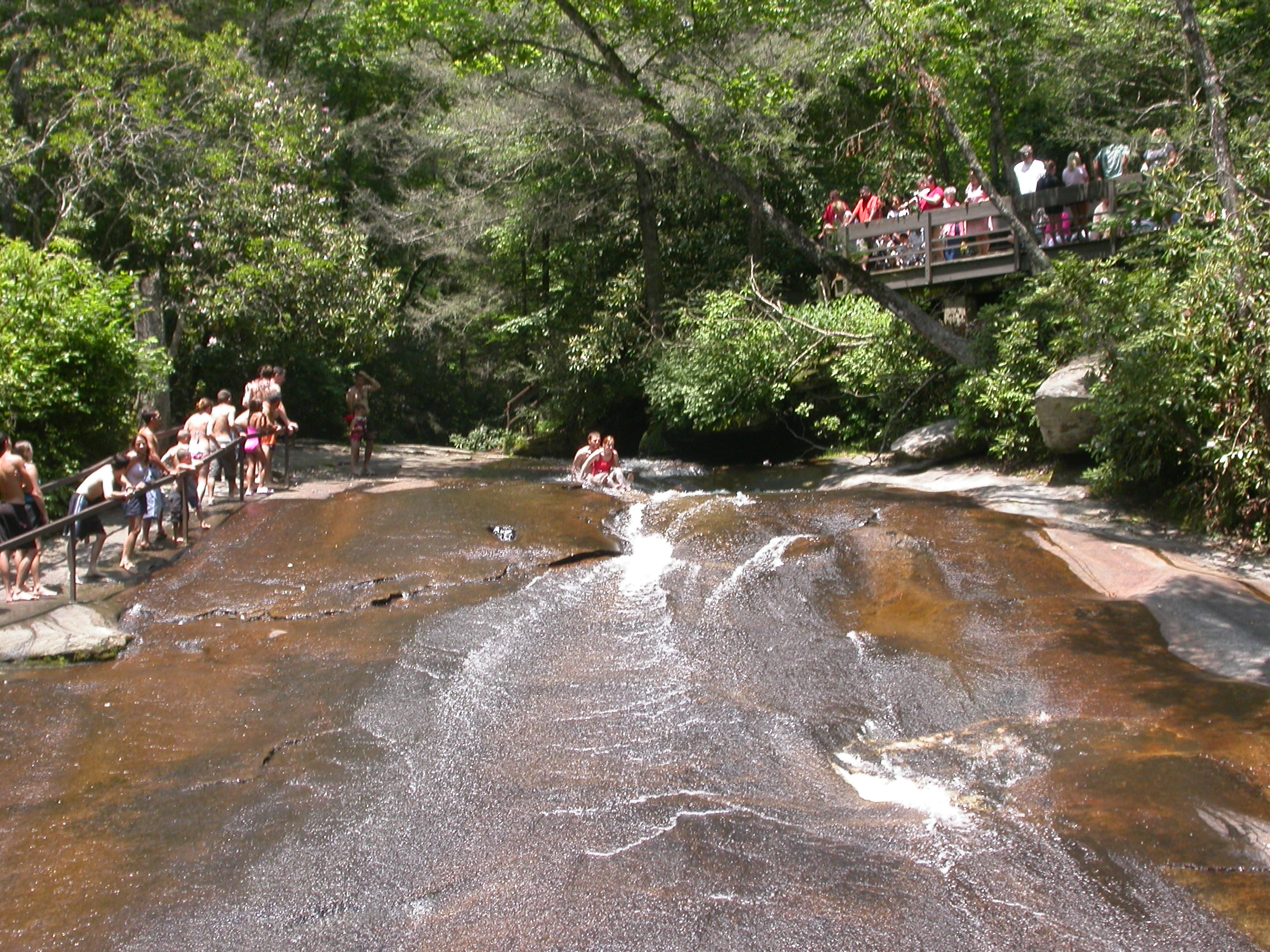 Sliding Rock in summer or green-season visit