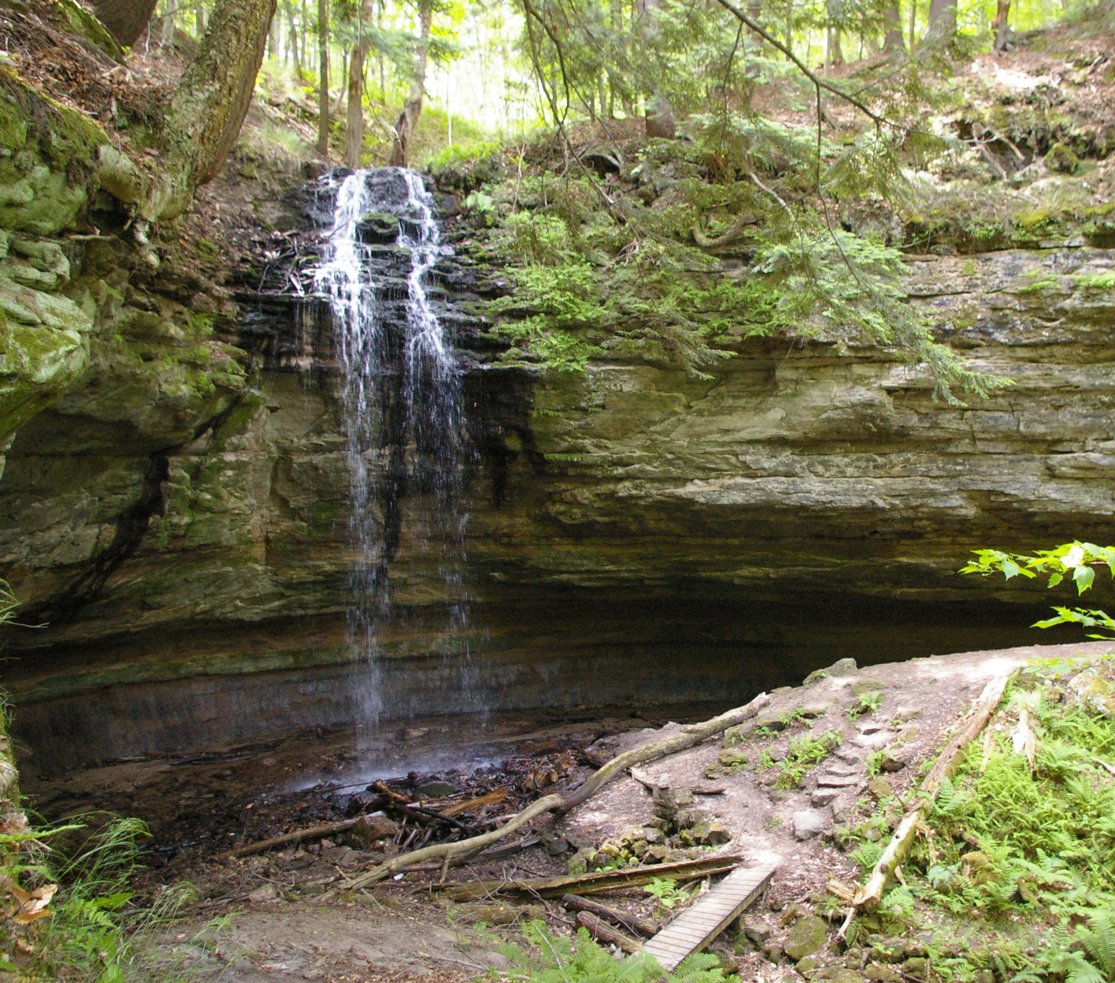 Tannery Falls in winter or off-season conditions