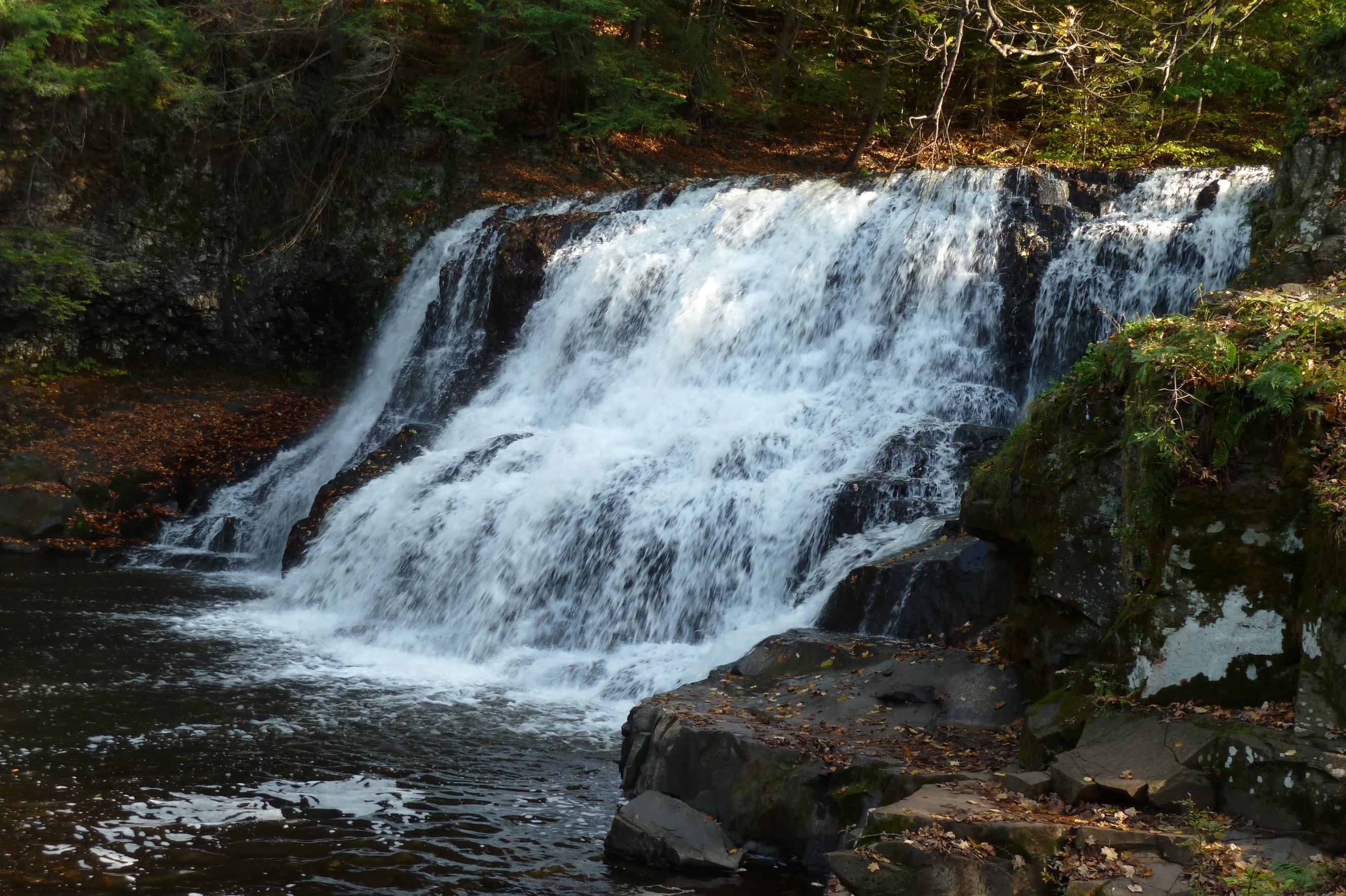 Wadsworth Falls State Park waterfall view