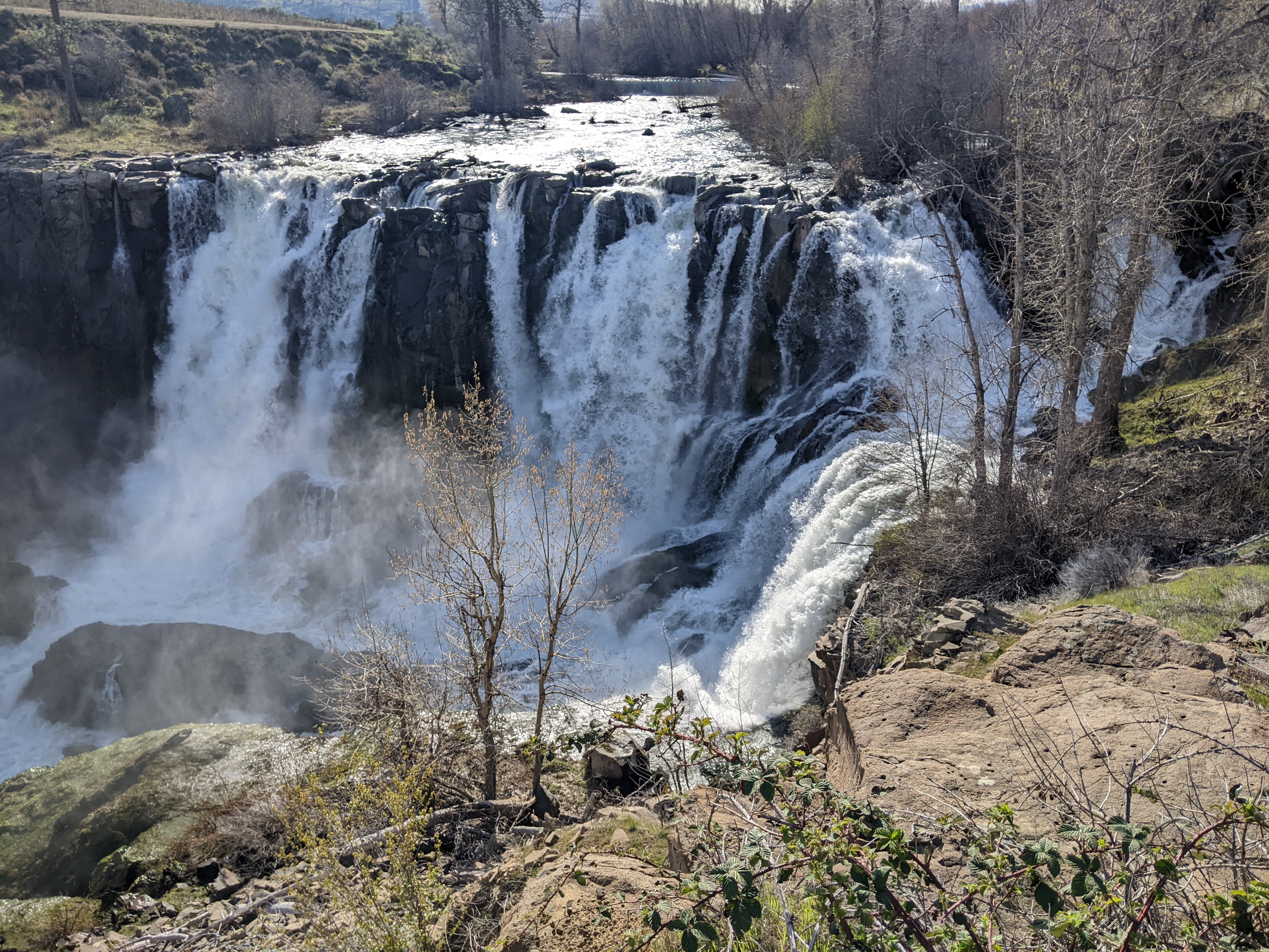 White River Falls in winter or off-season conditions