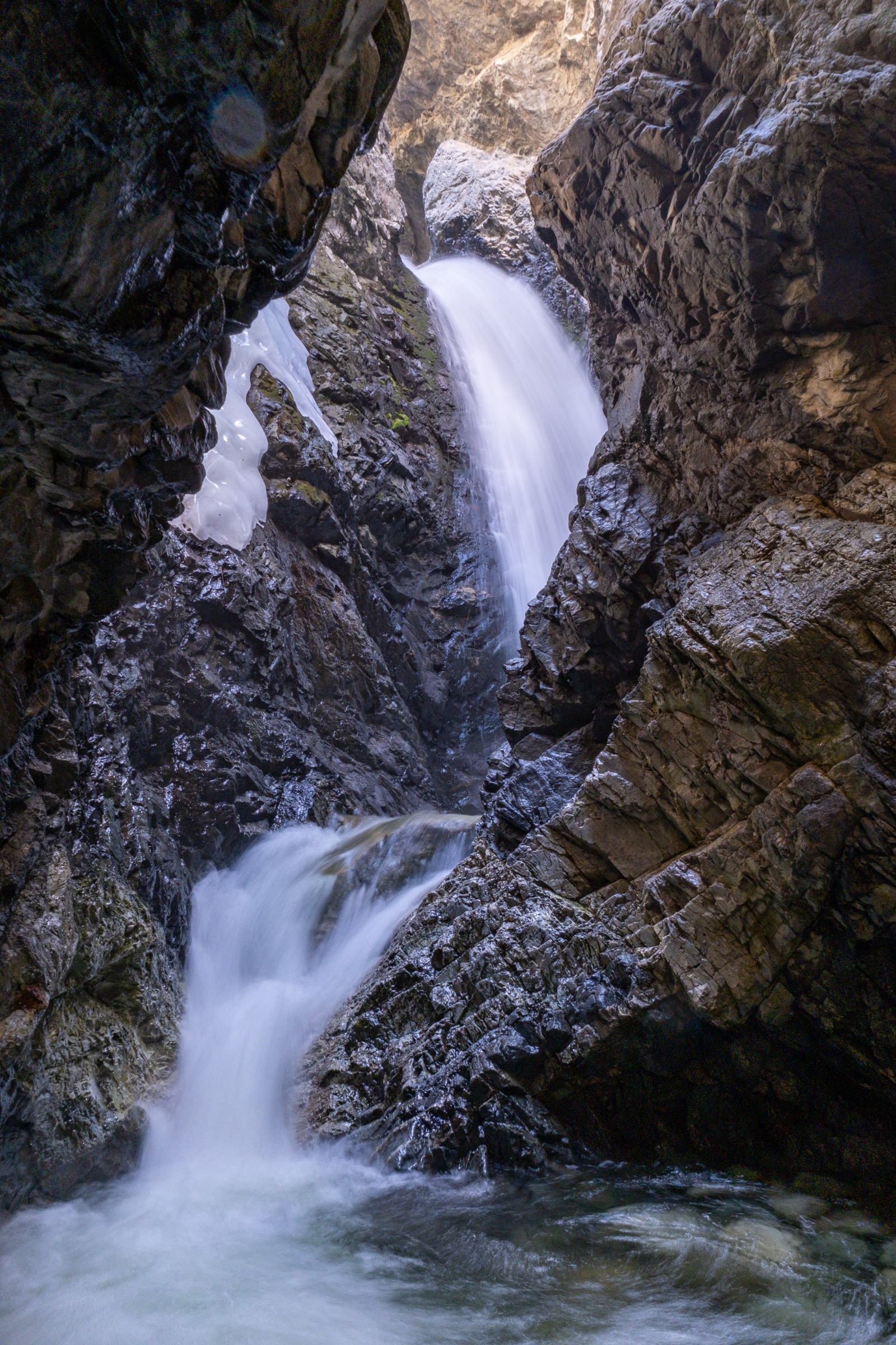 Zapata Falls waterfall view